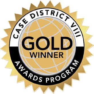 Gold medal with CASE District VIII Awards Program Gold Winner