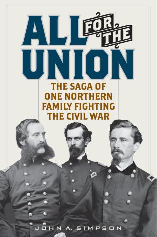 book cover with Civil War era photograph portraits of three men in uniform