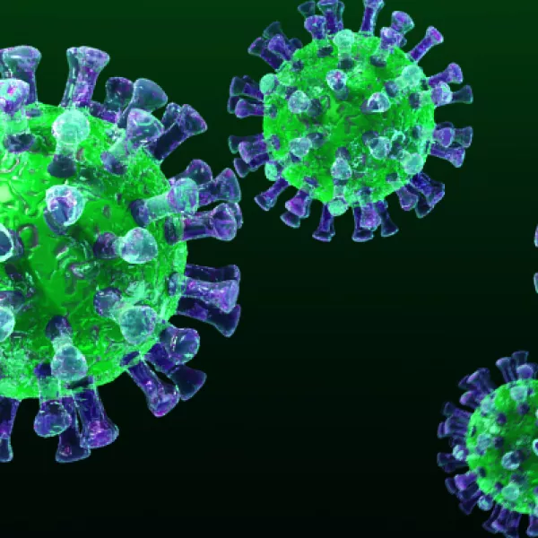 Electron microscope image of the MERS virus