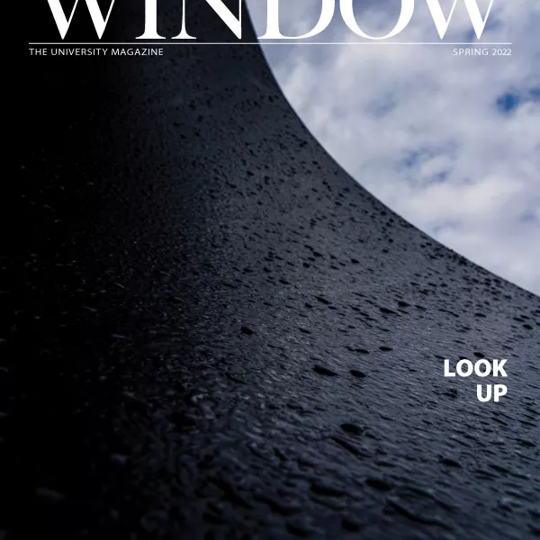 Cover of Window magazine spring 2022, featuring a close-up of a curve of Skyviewing Sculpture.