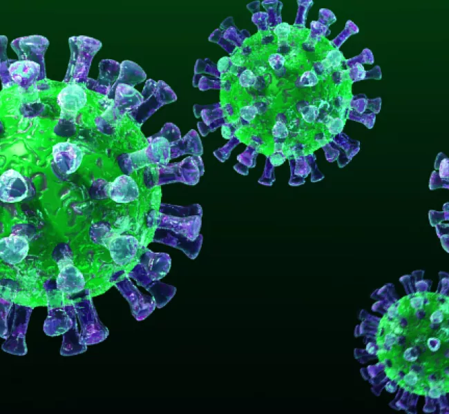 Electron microscope image of the MERS virus